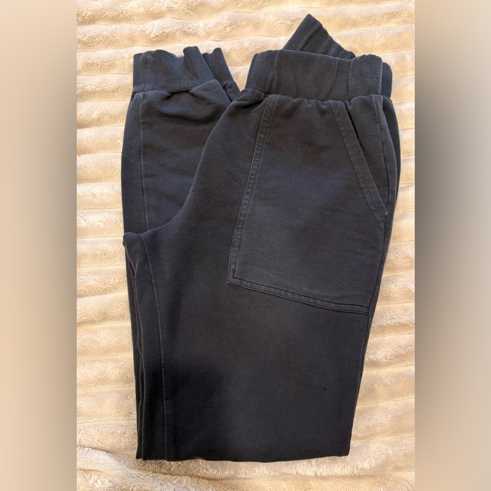 Marine Layer Luxe XS Acid Washed Navy Joggers - Picture 4 of 5